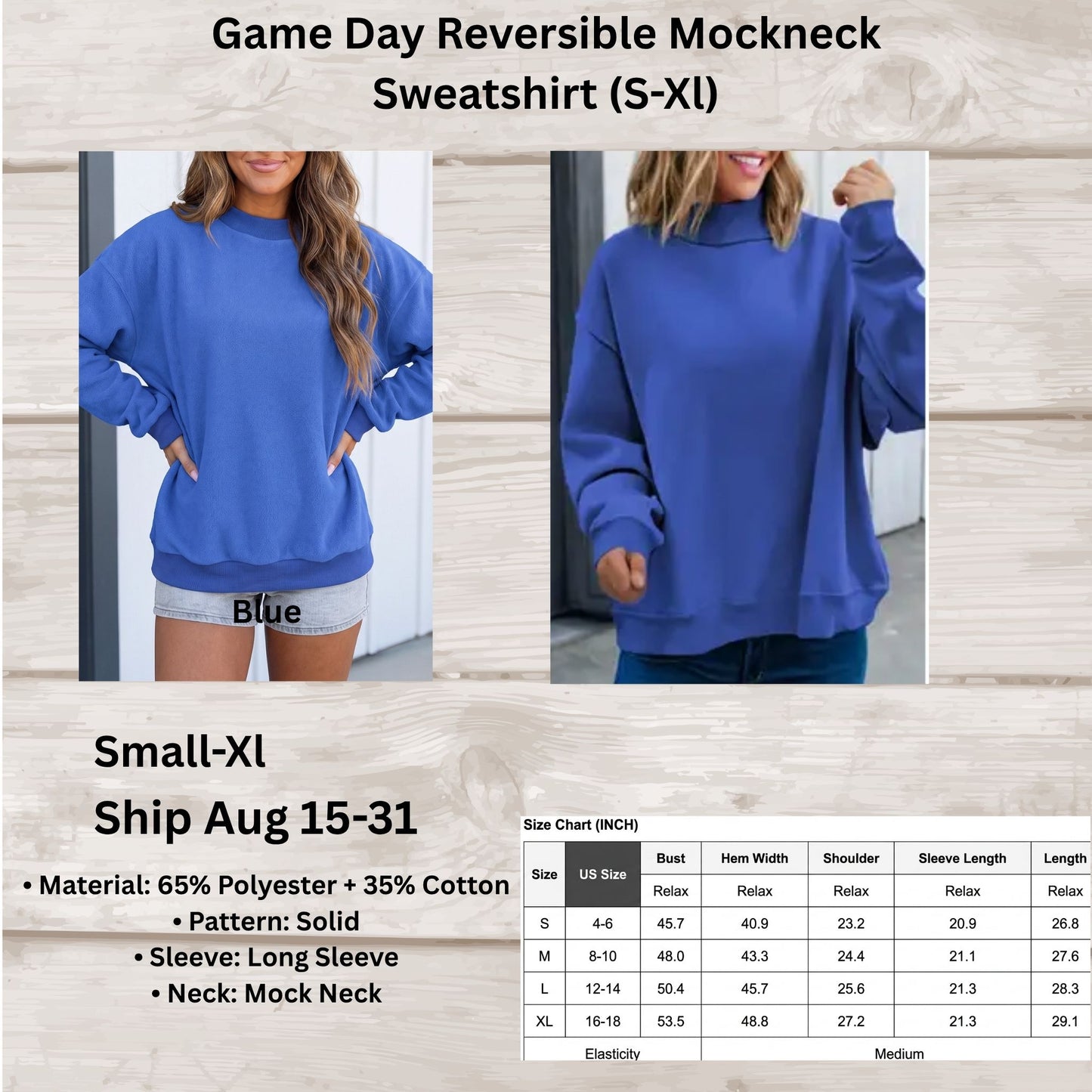 Game Day Reversible Mockneck Sweatshirt