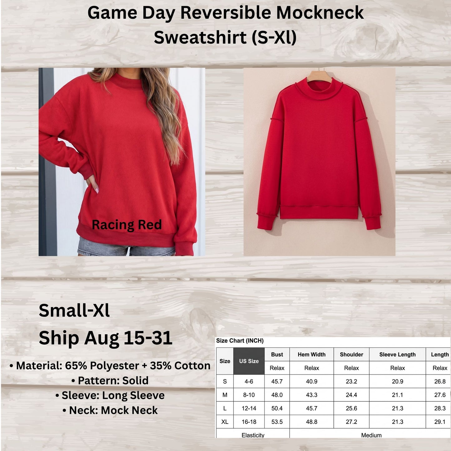 Game Day Reversible Mockneck Sweatshirt