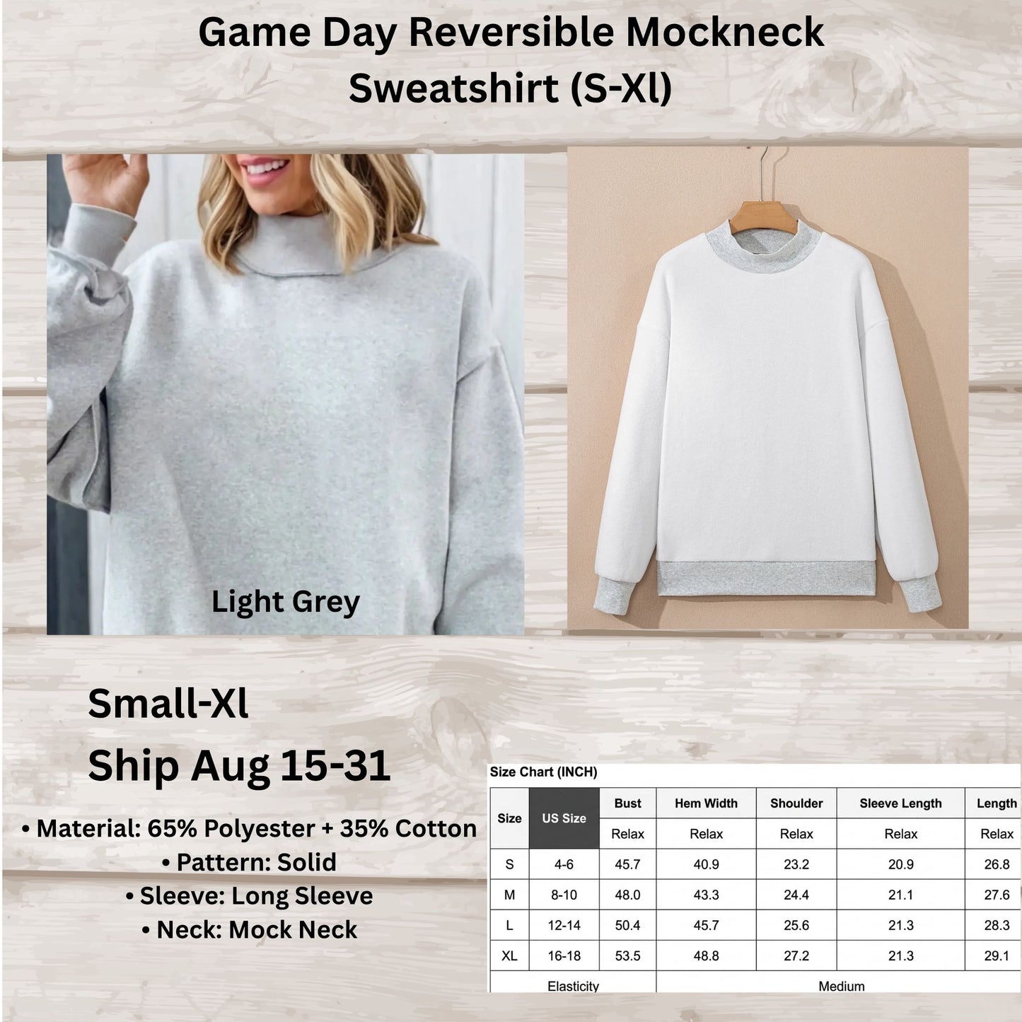 Game Day Reversible Mockneck Sweatshirt