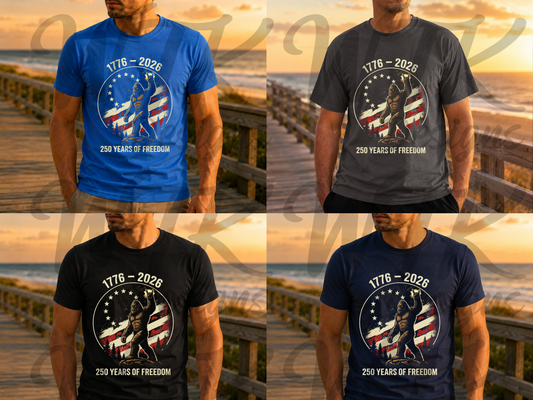 250 Years of Freedom Bigfoot Graphic Tee